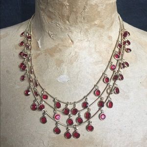 Vintage Anne Klein Gold 3-Strand Necklace